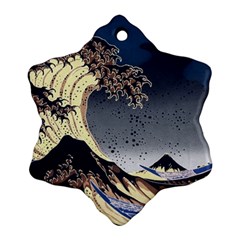 The Great Wave Off Kanagawa Japanese Waves Snowflake Ornament (two Sides) by Vaneshop