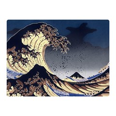 The Great Wave Off Kanagawa Japanese Waves Two Sides Premium Plush Fleece Blanket (mini) by Vaneshop