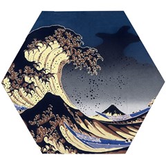 The Great Wave Off Kanagawa Japanese Waves Wooden Puzzle Hexagon by Vaneshop