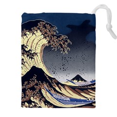 The Great Wave Off Kanagawa Japanese Waves Drawstring Pouch (4xl)
