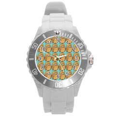 Owl Bird Pattern Round Plastic Sport Watch (l) by Vaneshop