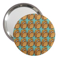 Owl Bird Pattern 3  Handbag Mirrors by Vaneshop