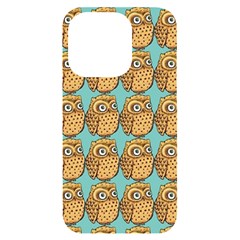 Owl Bird Pattern Iphone 14 Pro Black Uv Print Case