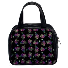 Midnight Noir Garden Chic Pattern Classic Handbag (two Sides) by dflcprintsclothing