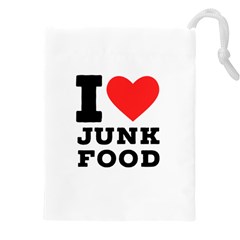 I Love Junk Food Drawstring Pouch (5xl) by ilovewhateva