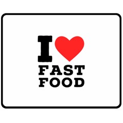 I Love Fast Food Fleece Blanket (medium) by ilovewhateva