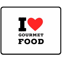 I Love Gourmet Food Fleece Blanket (medium) by ilovewhateva