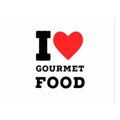 I Love Gourmet Food Two Sides Premium Plush Fleece Blanket (large)