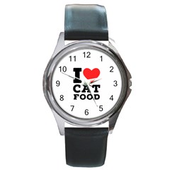 I Love Cat Food Round Metal Watch by ilovewhateva