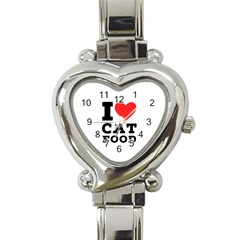 I Love Cat Food Heart Italian Charm Watch by ilovewhateva