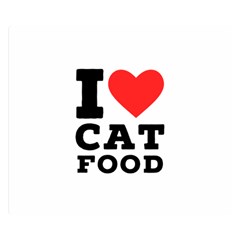 I Love Cat Food Two Sides Premium Plush Fleece Blanket (small) by ilovewhateva