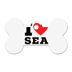 I Love Sea Food Dog Tag Bone (two Sides) by ilovewhateva