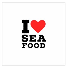 I Love Sea Food Square Satin Scarf (36  X 36 ) by ilovewhateva