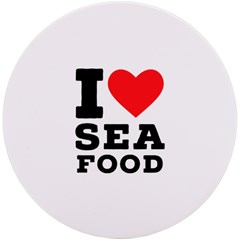 I love sea food UV Print Round Tile Coaster