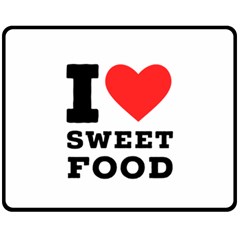 I Love Sweet Food Fleece Blanket (medium) by ilovewhateva