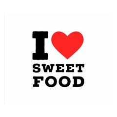 I Love Sweet Food Two Sides Premium Plush Fleece Blanket (small) by ilovewhateva