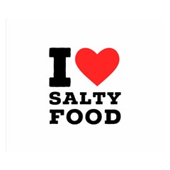 I Love Salty Food Two Sides Premium Plush Fleece Blanket (small) by ilovewhateva