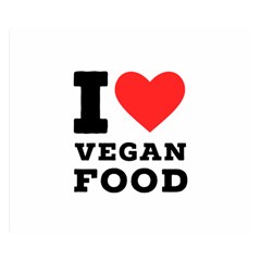 I Love Vegan Food  Two Sides Premium Plush Fleece Blanket (small) by ilovewhateva