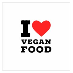 I Love Vegan Food  Square Satin Scarf (36  X 36 ) by ilovewhateva