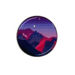 Abstract Landscape Sunrise Mountains Blue Sky Hat Clip Ball Marker by Grandong