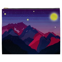 Abstract Landscape Sunrise Mountains Blue Sky Cosmetic Bag (xxxl) by Grandong