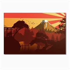 Japan Art Illustration Postcard 4 x 6  (pkg Of 10) by Grandong