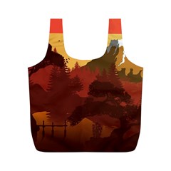 Japan Art Illustration Full Print Recycle Bag (m) by Grandong