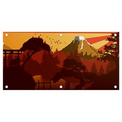 Japan Art Illustration Banner And Sign 4  X 2  by Grandong