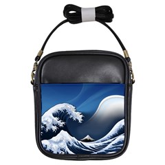 The Great Wave Off Kanagawa Girls Sling Bag by Grandong