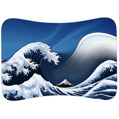 The Great Wave Off Kanagawa Velour Seat Head Rest Cushion by Grandong