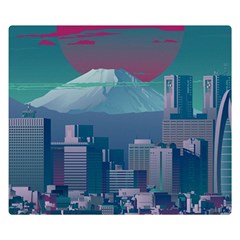 The Sun City Tokyo Japan Volcano Kyscrapers Building Premium Plush Fleece Blanket (small) by Grandong