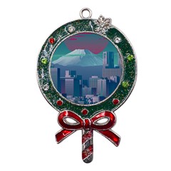 The Sun City Tokyo Japan Volcano Kyscrapers Building Metal X mas Lollipop With Crystal Ornament by Grandong