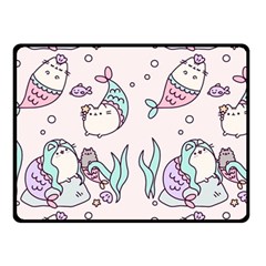 Cartoon Cat Cute Animal Design Drawing Illustration Kawaii Fleece Blanket (small) by Grandong