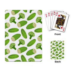 Vegetable Pattern With Composition Broccoli Playing Cards Single Design (rectangle) by Grandong
