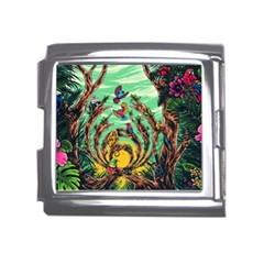 Monkey Tiger Bird Parrot Forest Jungle Style Mega Link Italian Charm (18mm) by Grandong