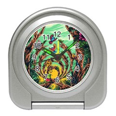 Monkey Tiger Bird Parrot Forest Jungle Style Travel Alarm Clock by Grandong