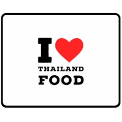 I Love Thailand Food Fleece Blanket (medium) by ilovewhateva