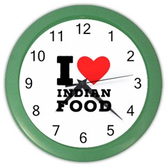 I Love Indian Food Color Wall Clock by ilovewhateva