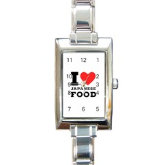 I love Japanese food Rectangle Italian Charm Watch