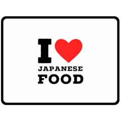 I love Japanese food Fleece Blanket (Large)