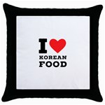 I love Korean food Throw Pillow Case (Black) Front