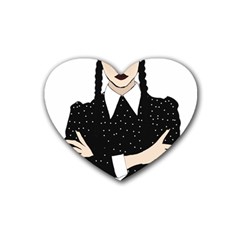 Wednesday Addams Rubber Coaster (heart) by Fundigitalart234