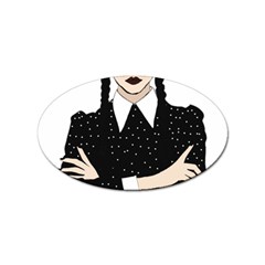 Wednesday Addams Sticker Oval (10 Pack) by Fundigitalart234