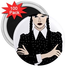 Wednesday Addams 3  Magnets (100 Pack) by Fundigitalart234