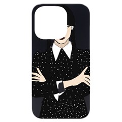 Wednesday Addams Iphone 14 Pro Black Uv Print Case by Fundigitalart234