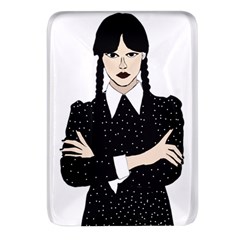 Wednesday Addams Rectangular Glass Fridge Magnet (4 Pack) by Fundigitalart234