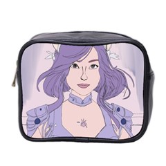 Futuristic Woman Mini Toiletries Bag (two Sides) by Fundigitalart234