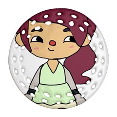 Toca Life Self Made Character  Ornament (round Filigree) by Fundigitalart234