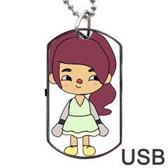 Toca Life Self Made Character  Dog Tag Usb Flash (two Sides) by Fundigitalart234