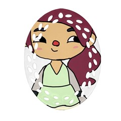 Toca Life Self Made Character  Oval Filigree Ornament (two Sides)